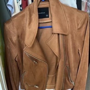 Vici Brown suede Moto Jacket